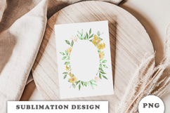 Watercolor Flowers Frame png Product Image 3