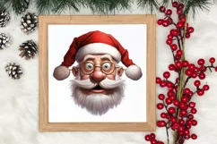 Christmas Santa Claus Peeking Clipart PNG Product Image 3