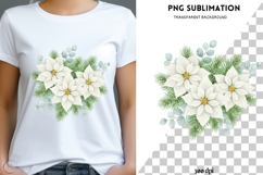 Winter floral wonderland png design for T-shirts Product Image 3