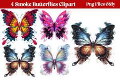 Smoke Butterflies Clipart PNG Product Image 1