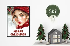 Christmas Greeting Card, Watercolor Christmas Card Designs Product Image 3
