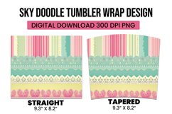Sky Doodle Tumbler Wrap Design Product Image 3