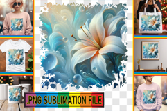 Cheerful TOTE BAG Art Ideas, 3D Flower Product Image 1