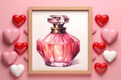 Retro Valentine Watercolor Clipart, Pink Valentine Product Image 3