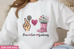 Peace, love gardening PNG, Gardening Sublimati Product Image 1