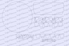 Happy Spring door Sign | Tulip door hanger SVG Product Image 3