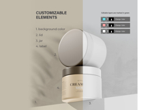 Plastic Cream Jar - PSD Mockup Product Image 3