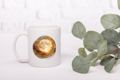 Moon Illustration, Celestial PNG, Gold Sky PNG Product Image 3