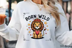 Born Wild PNG, Baby Animal Nursery Sublimation Product Image 2