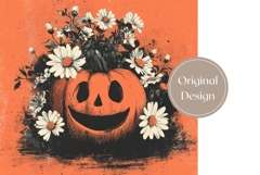 Floral Halloween Tumbler, Spooky Halloween Tumbler Wrap Product Image 3