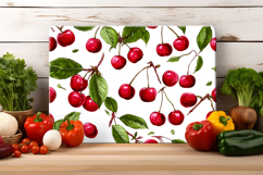 Cherry Cutting Board Design | Cutting Board Sublimation Product Image 2