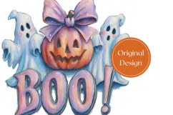 Cartoon Halloween Ghost Tumbler, Boo Halloween Tumbler Product Image 3
