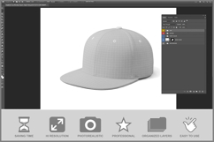 Snapback Cap 45-degree Angle View Product Image 2