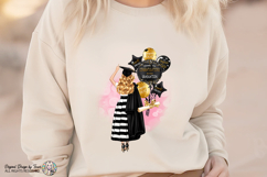 Graduation Girl PNG with Balloons Black Gold Glam Design PNG Product Image 4