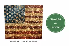 USA Tumbler Wrap, Glitter American Tumbler Design Product Image 3