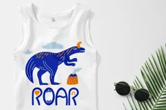Roar Dinosaur SVG. Kids Sublimation PNG Product Image 2