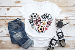 Soccer Heart With Ball PNG Sublimation | Soccer PNG Design Product Image 3