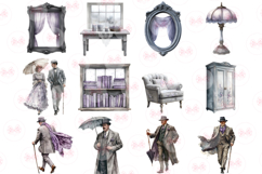 Vintage Rainy Day Clipart Set of 27 Png Bundle Product Image 4
