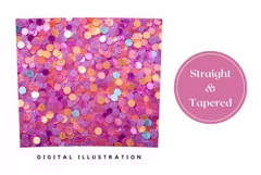 Pink Confetti Tumbler Wrap Design, Glitter Tumbler Design Product Image 3