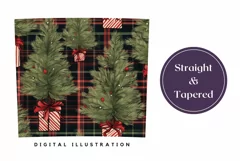 Christmas Tumbler Wrap, Christmas Tree Tumbler Sublimation Product Image 3