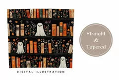 Floral Halloween Tumbler Wrap, Funny Ghosts Tumbler PNG Product Image 3