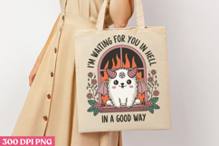 I&#039;m Waiting For You In Hell PNG, Cute Baphomet Sublimation P Product Image 1