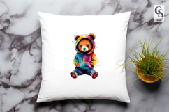 Cool Bear in Hoodie Clipart PNG Product Image 3