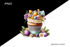 Easter Cupcake Clipart Product Image 1