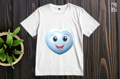 Cute Smiling Heart Emoji Clipart Sublimation PNG Product Image 3