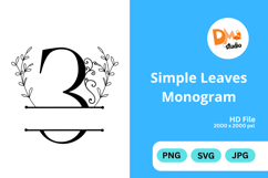 Simple Leaves Monogram Product Image 1