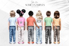 Toddlers Clip Art, Jeans and T-Shirts Clipart, Clothes PNG Product Image 5