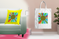 Colorful Abstract Sunburst Circle Embroidery Design Product Image 3