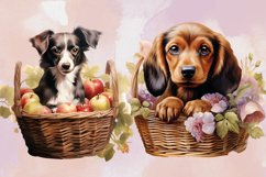 Cute Baby Dog Watercolor Clipart Bundle Product Image 5