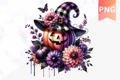Flowers Halloween Sublimation - Flowers Clipart PNG Design Product Image 1
