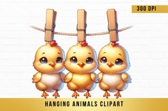 cute hanging animals clipart, hanging animals sublimation Product Image 1