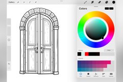 100 Procreate Doors Stamp Brushes Product Image 5