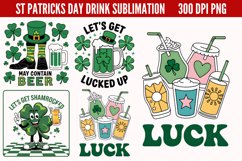 ST PATRICKS DAY Drink Sublimation PNG Product Image 1