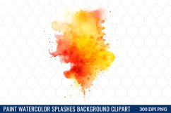 Watercolor Splashes Background Clipart Product Image 1