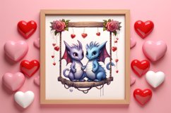 Valentines Day Animals on Swings Clipart Product Image 3
