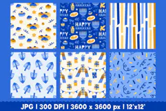 Hanukkah Seamless Patterns | Jewish Digital Paper Product Image 3