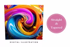 Liquid Paint Tumbler Wrap, Fluid Art Tumbler Sublimation Product Image 3