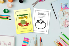 A to Z Vegetable Coloring Book Printable Product Image 3