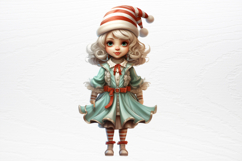 Christmas Little Girl Clipart PNG Product Image 3