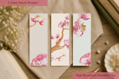 Sakura Printable Bookmarks | 6 Designs |12 PNG Files &amp; 2 PDF Product Image 3