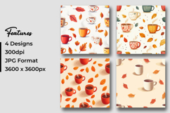 Autumn Coffee Mugs Digital Paper Product Image 3