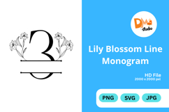 Lily Blossom Line Monogram Product Image 1