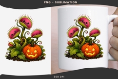 Cute halloween venus flytrap png design for T-shirts Product Image 2