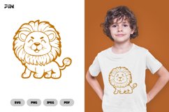 Lion SVG &amp; Clipart - Cartoon SVG Product Image 1