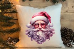 Vintage Black Pink Santa Claus Sublimation Clipart Product Image 3