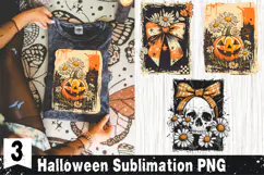 Halloween Distressed Vintage PNG Retro Sublimation Product Image 3